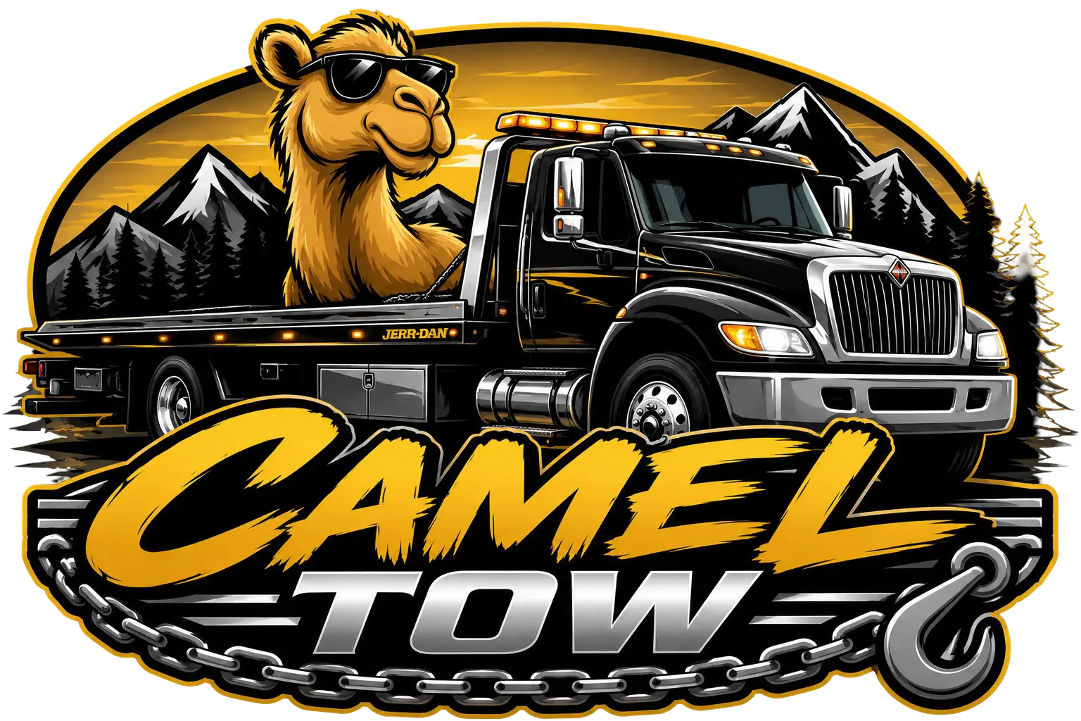CamelTows flatbed towing logo
